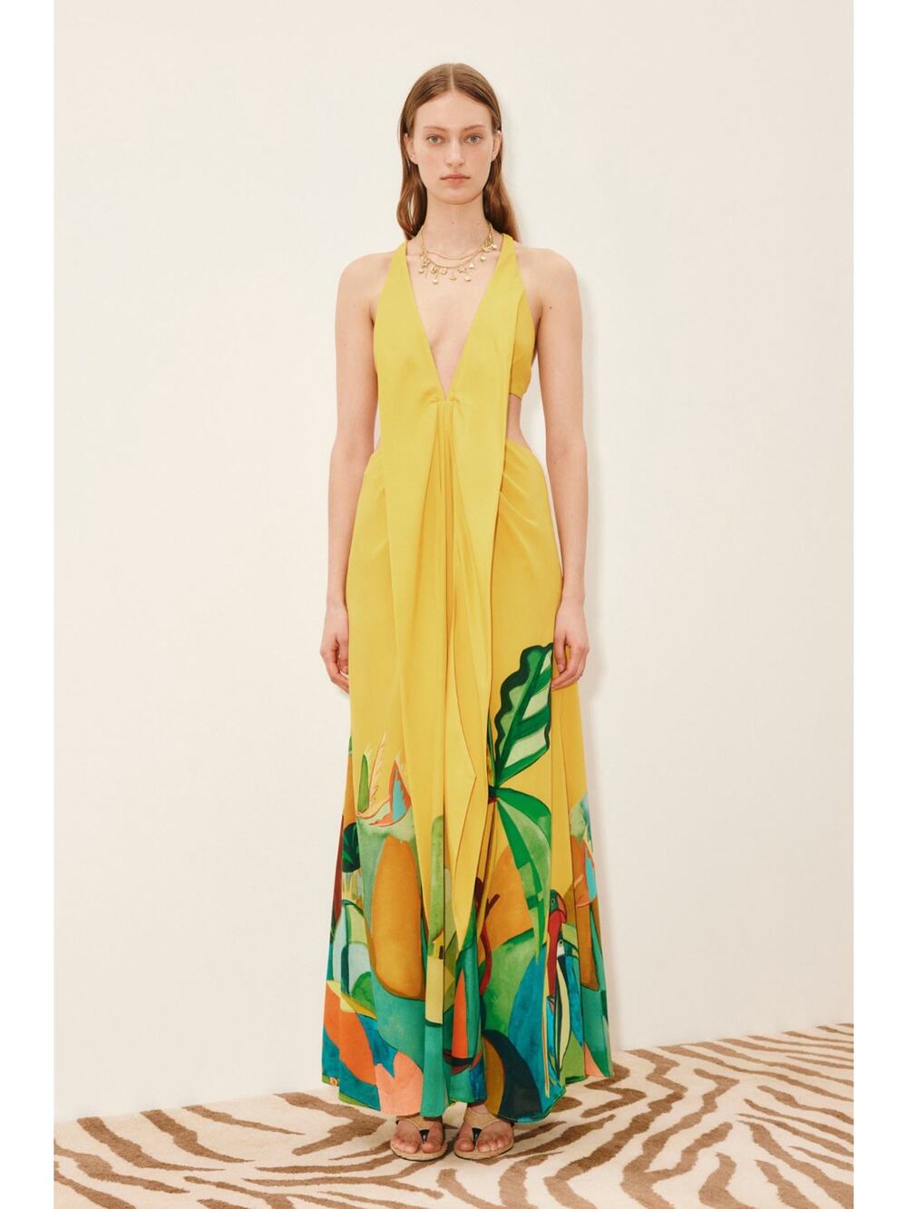 Alemais mokshini silk cut out midi dress
